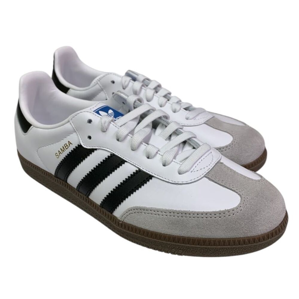 adidas Samba White Black Gray Men's Sneakers